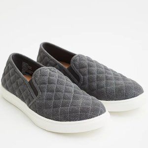Quilted Canvas Slip-On Sneaker - Grey (WW)